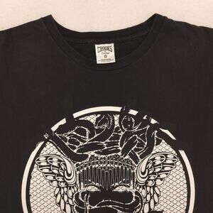 Crooks & Castles Casual Crew Neck Graphic T Shirt Mens Size Large L Black